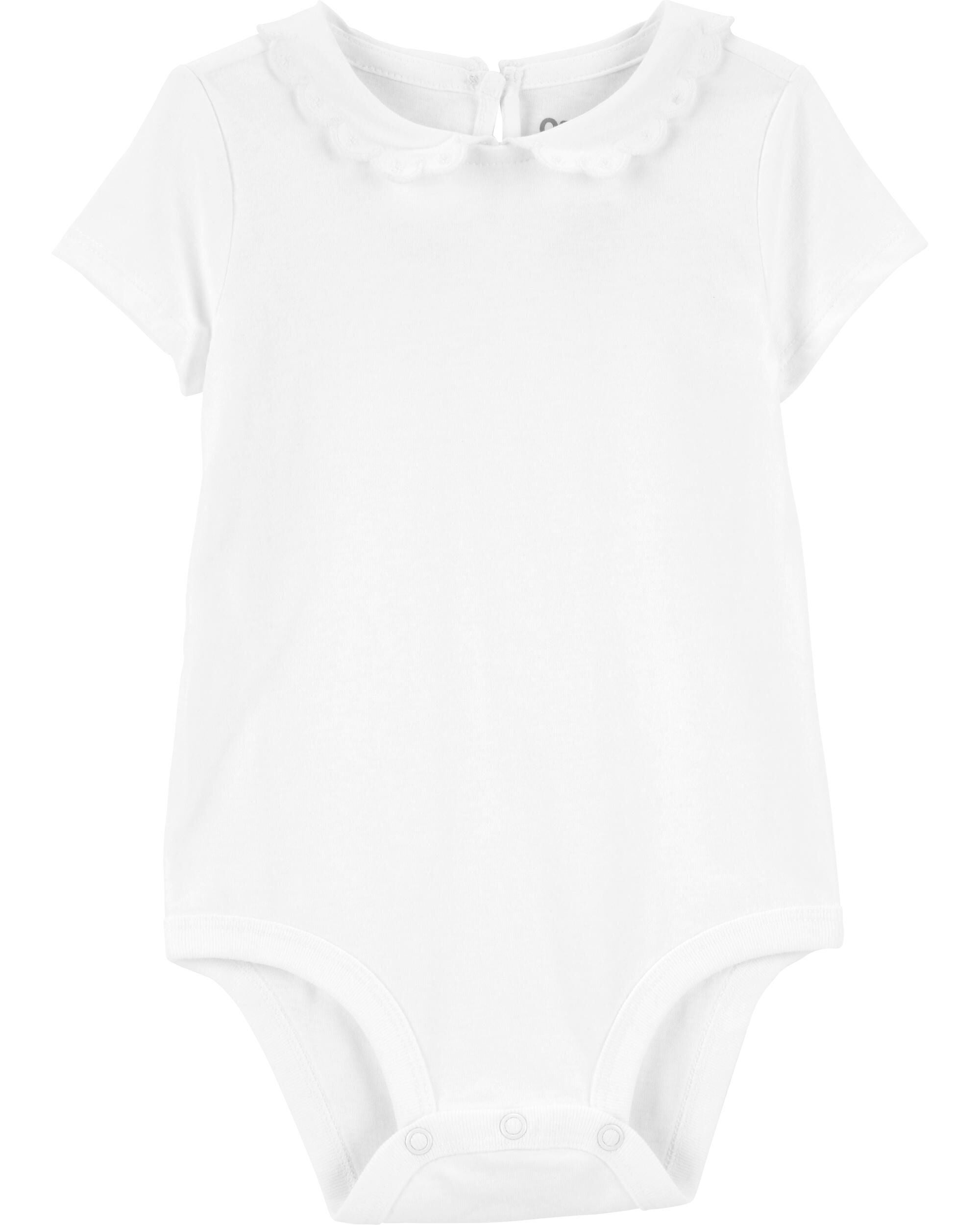 White Scalloped Peter Pan Collar Jersey Bodysuit Carter s Canada