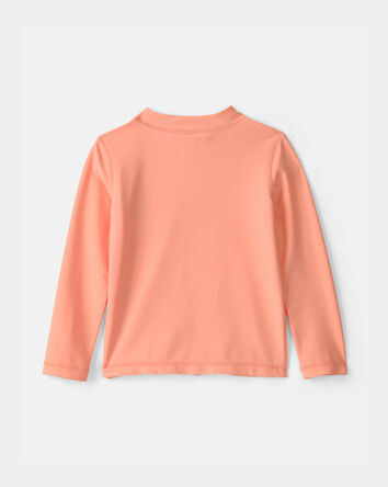 Toddler Boy Crab Solid Long-Sleeve Rashguard - Orange, 