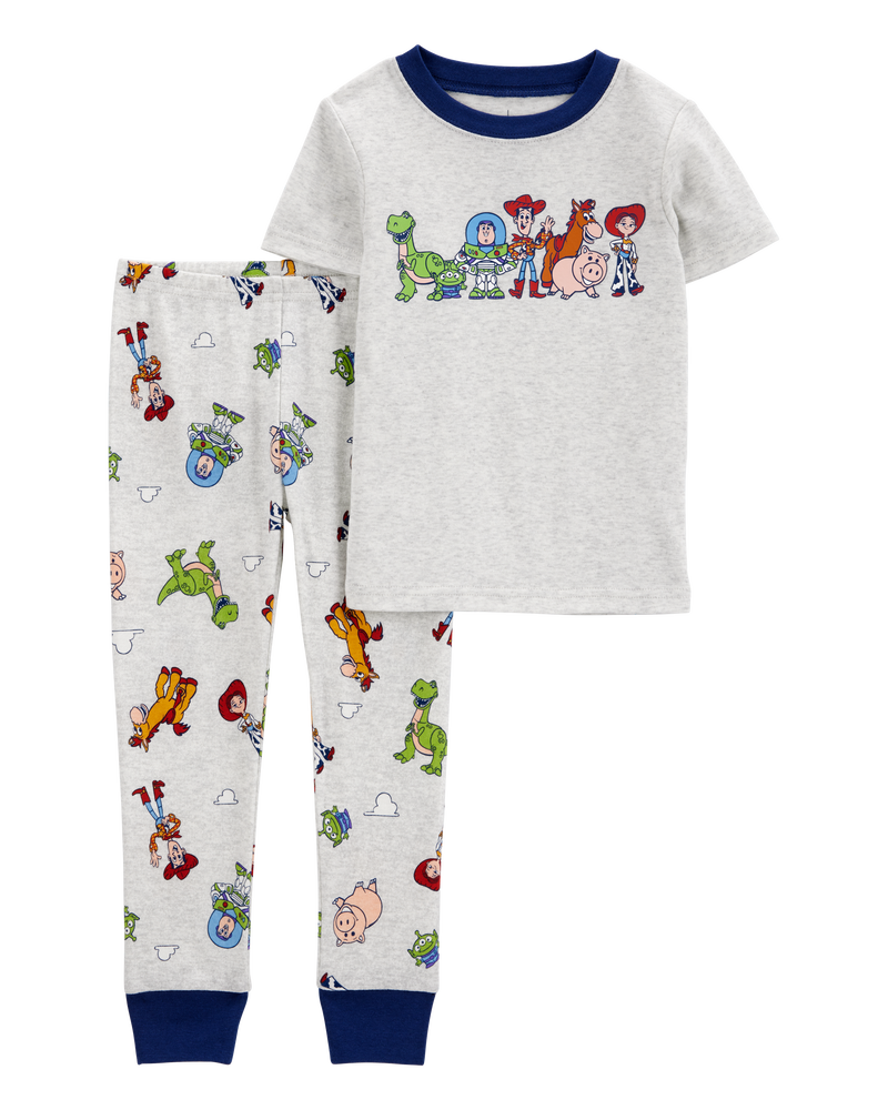 Toddler Toy Story Snug Fit Cotton 2-Piece Pyjamas - Heather, image 1 of 3 slides