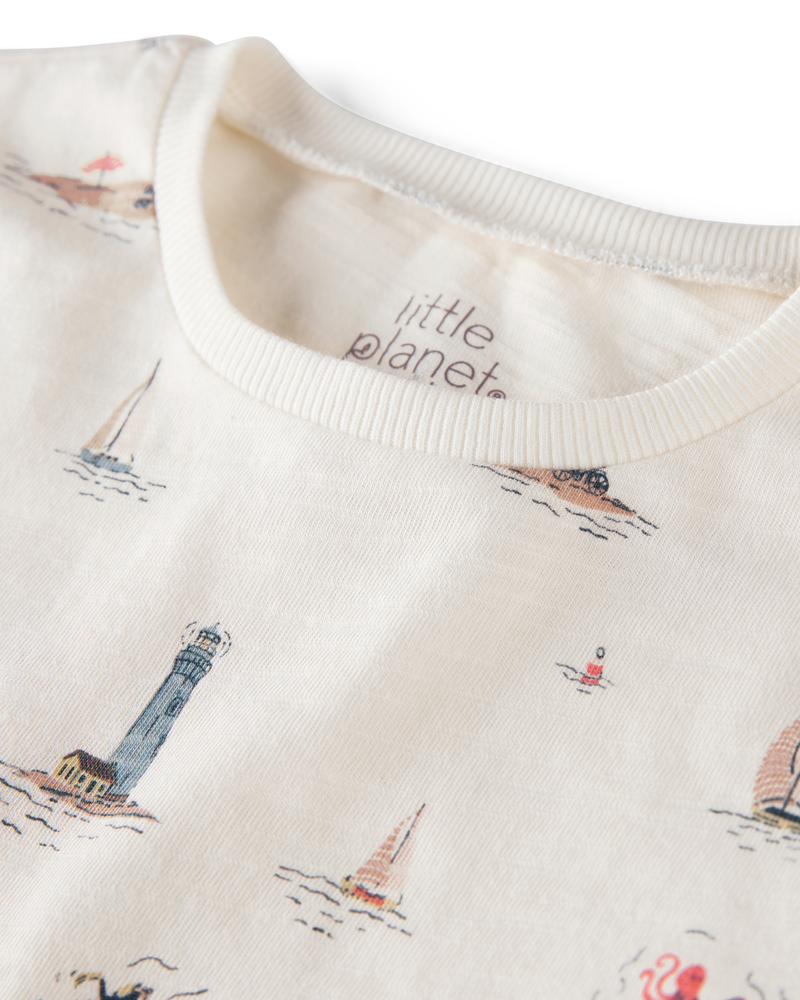 Toddler 2-Pack Organic Cotton Coastal Knit Tees, image 2 of 4 slides