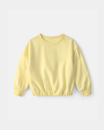 Tout-petit fille - Chandail en jersey bouclette &laquo;I Am The Vibe&raquo; - Jaune, 