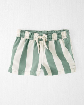 Baby Recycled Striped Swim Trunks, 