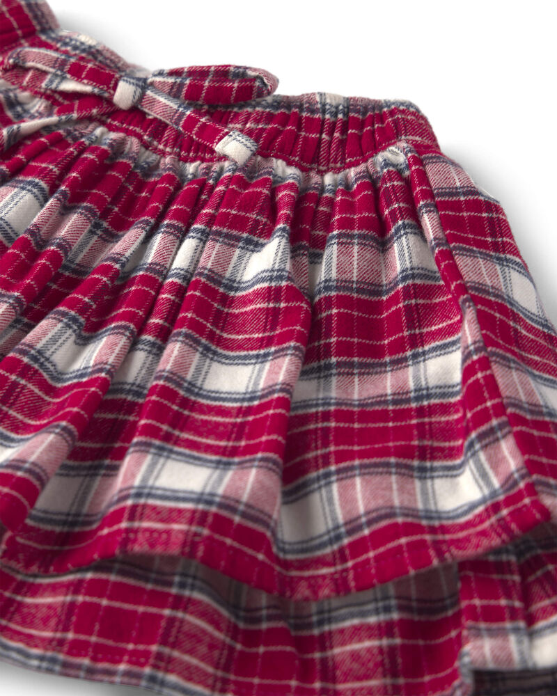 Girls Organic Cotton Flannel Skirt, image 3 of 4 slides