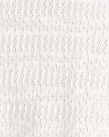 Toddler Girl Scalloped Sweater - Ivory, 