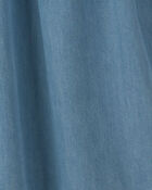 Girls Denim Short-Sleeve Dress - Indigo, image 3 of 4 slides