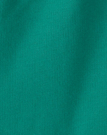 Baby Boy Striped French Terry Shorts - Green/Ivory, 