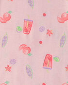Filles - Pyjama 4 pi&egrave;ces en 100&nbsp;% coton &agrave; motif de fruits &laquo;Sunrise Club&raquo;, image 3 sur 3 diapositives