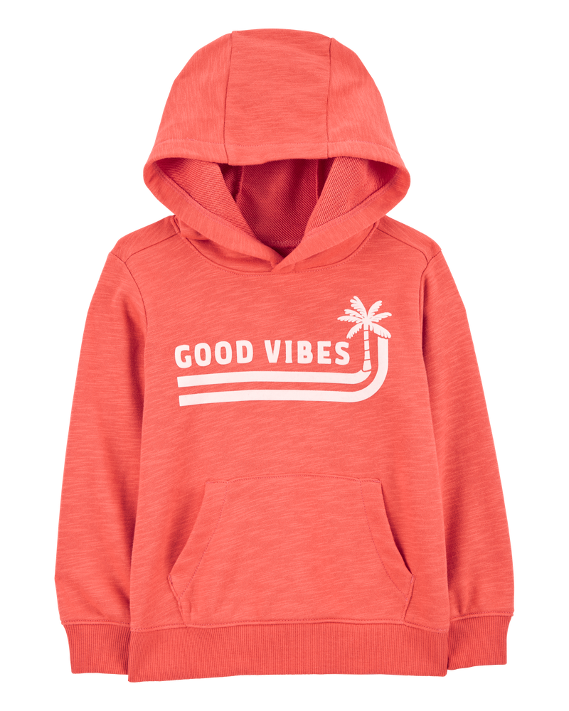 Toddler Palm Tree Knit Hoodie - Orange, image 1 of 4 slides