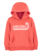 Toddler Palm Tree Knit Hoodie - Orange, image 1 of 4 slides