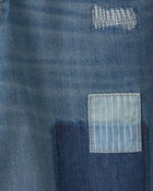 Gar&ccedil;ons - Short en denim &agrave; motif patchwork - D&eacute;lav&eacute; fonc&eacute;, image 3 sur 3 diapositives