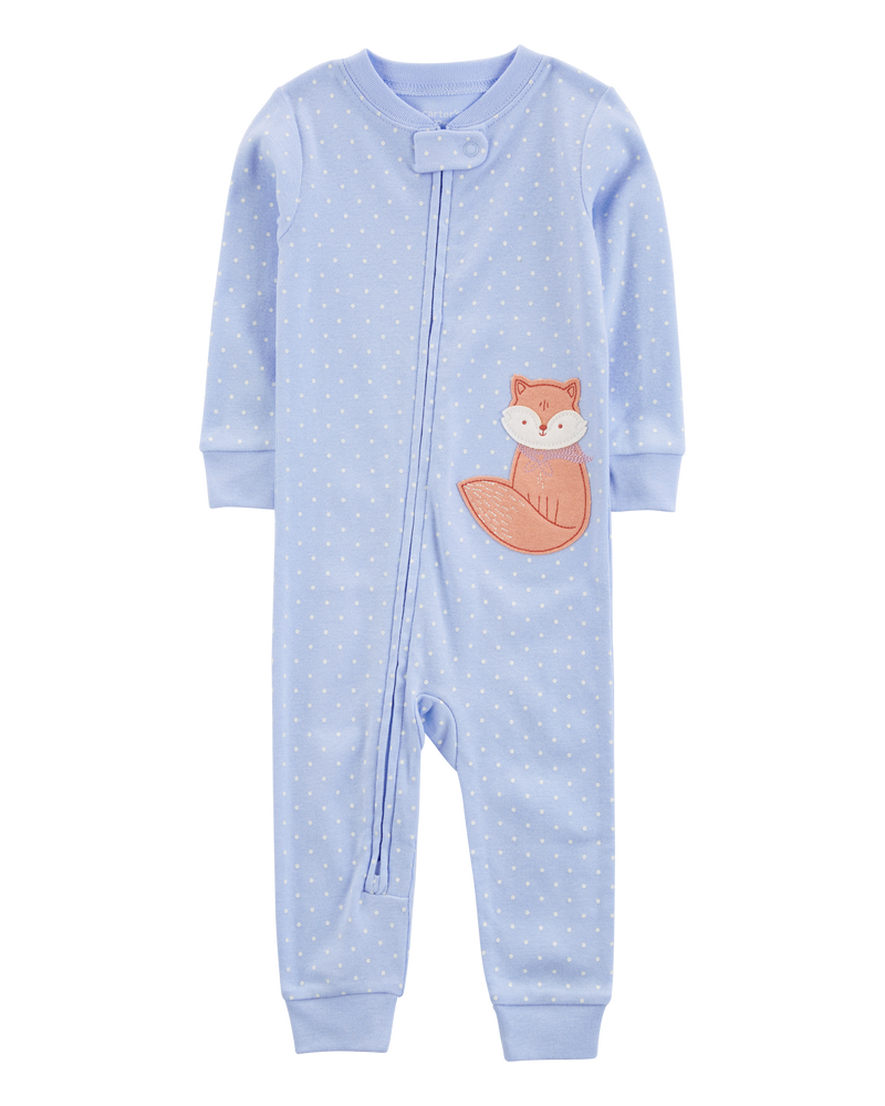Baby 1-Piece Fox 100% Snug Fit Cotton Footless Pyjamas, image 1 of 4 slides
