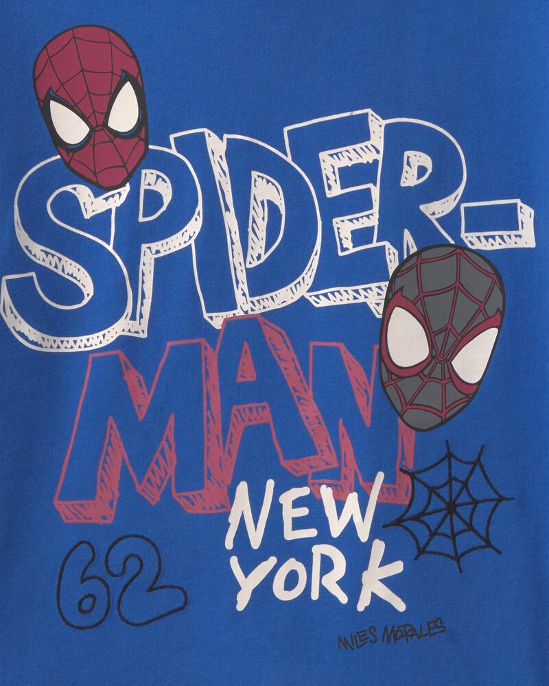 Gar&ccedil;ons - T-shirt &agrave; imprim&eacute; Spider-Man de &copy;Marvel - Bleu, image 2 sur 2 diapositives