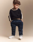 Toddler Playground Pant in Denim - Blue, image 2 of 7 slides