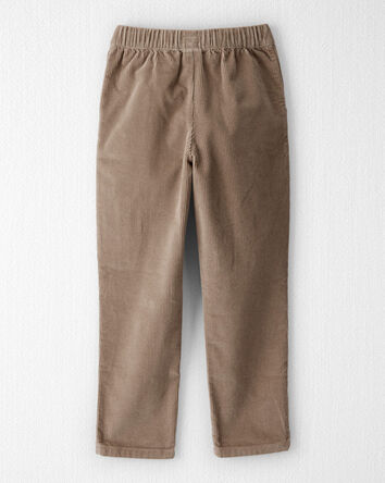 Jeune - Pantalons en velours côtelé en coton biologique avec cordon de serrage, 