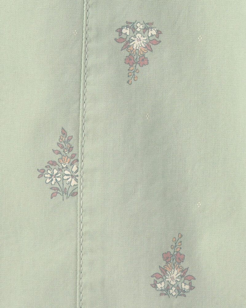 Toddler Girl Floral Barrel Pants - Green, image 3 of 4 slides