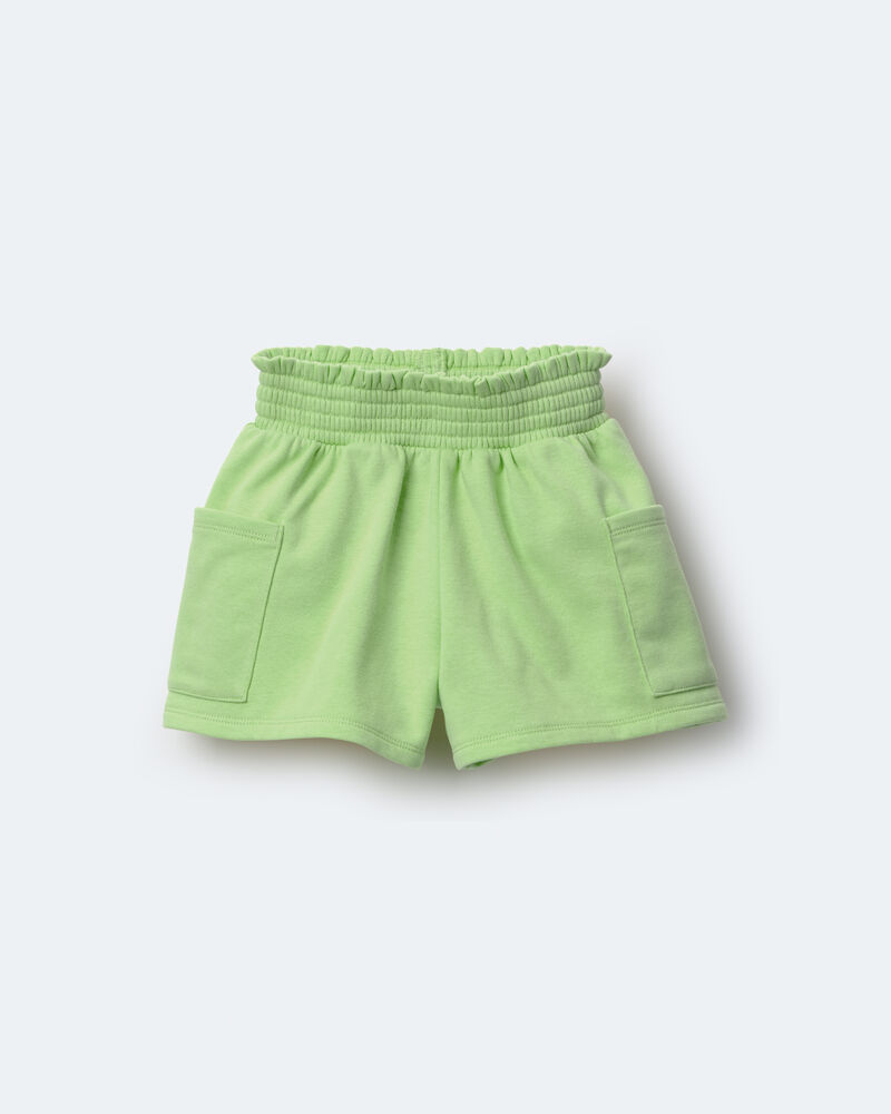 Toddler Girl Swing Short with Pockets - Lime Green, image 3 of 6 slides