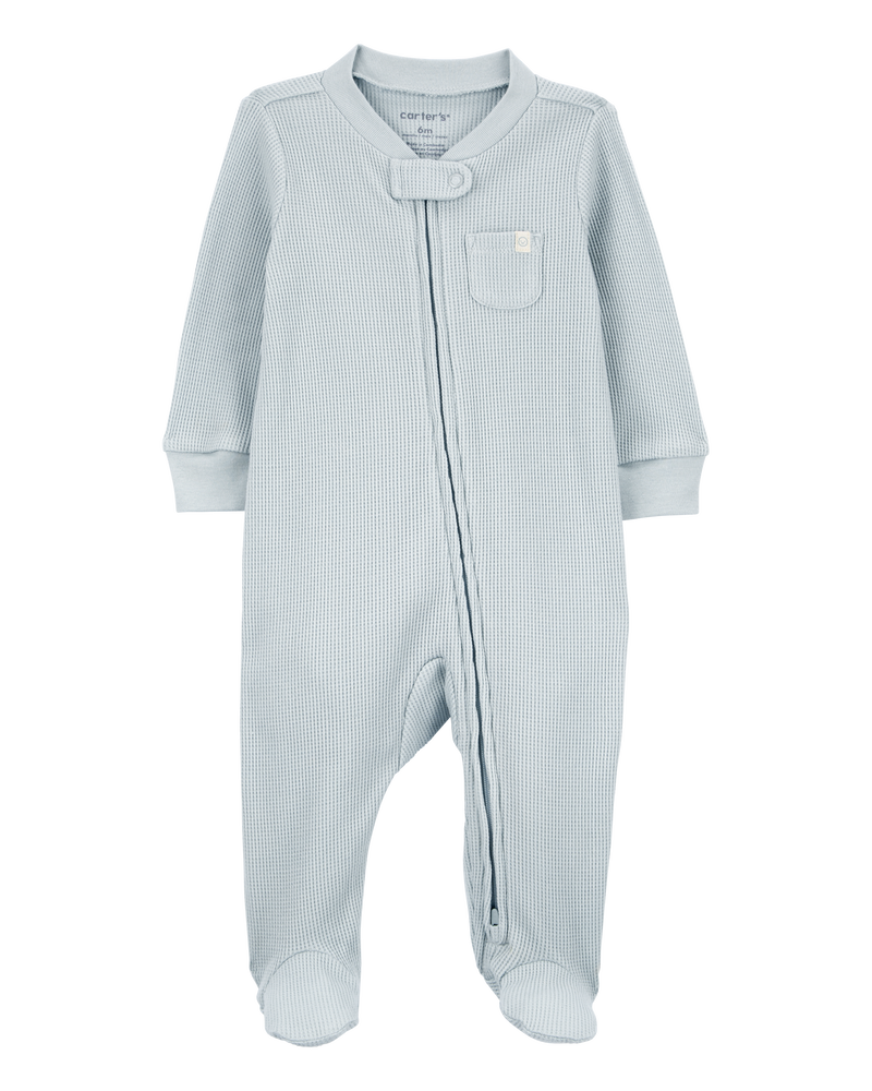 Baby 1-Piece Thermal Textured Footie Pyjamas, image 1 of 4 slides