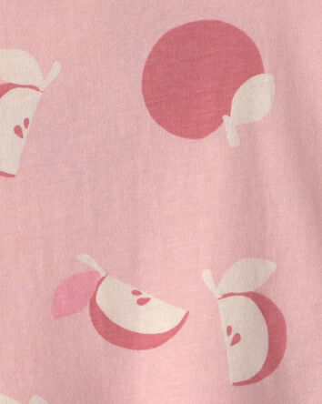 B&eacute;b&eacute; fille - Haut manches longues &agrave; motif pomme - Rose, 