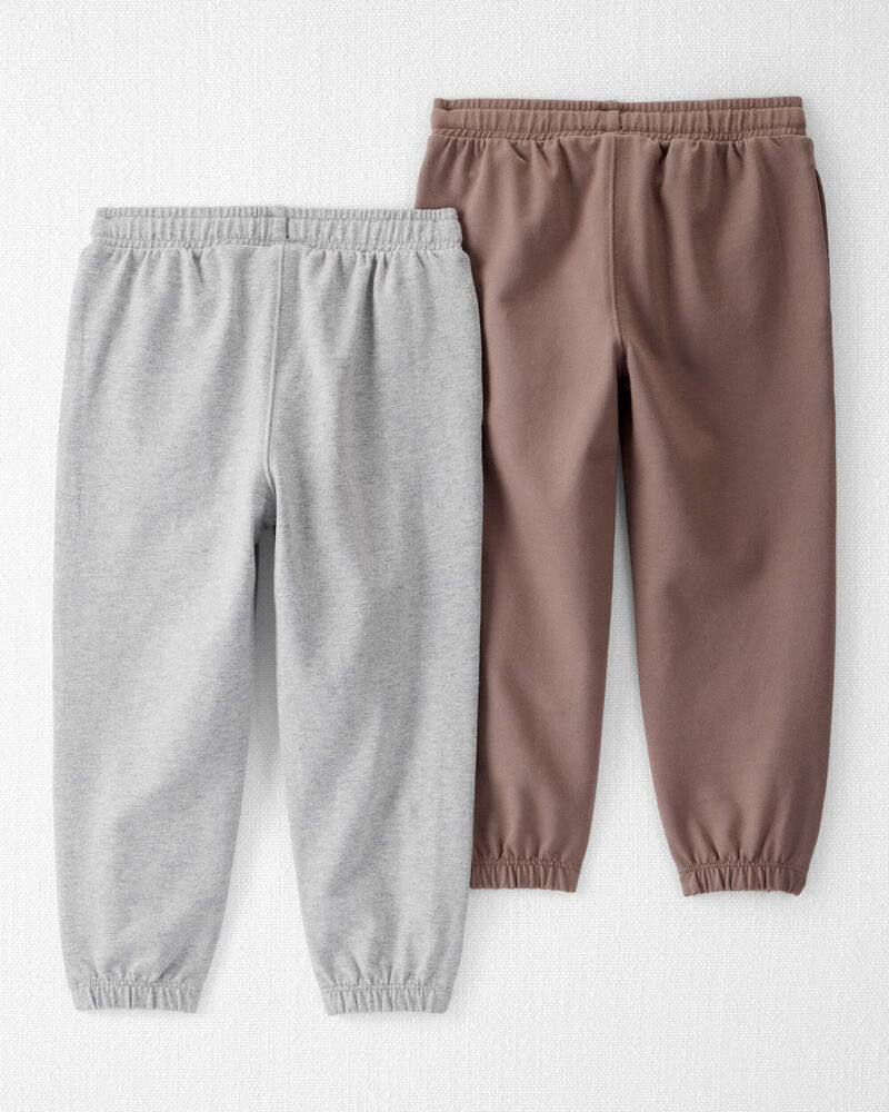 Toddler 2-Pack Organic Cotton French Terry Sweatpants, image 2 of 7 slides