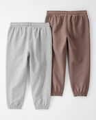 Toddler 2-Pack Organic Cotton French Terry Sweatpants, image 2 of 7 slides