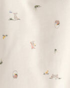 Baby Boy 2-Piece Easter Bunny Shortall Set - Blue/Cream, image 5 of 7 slides