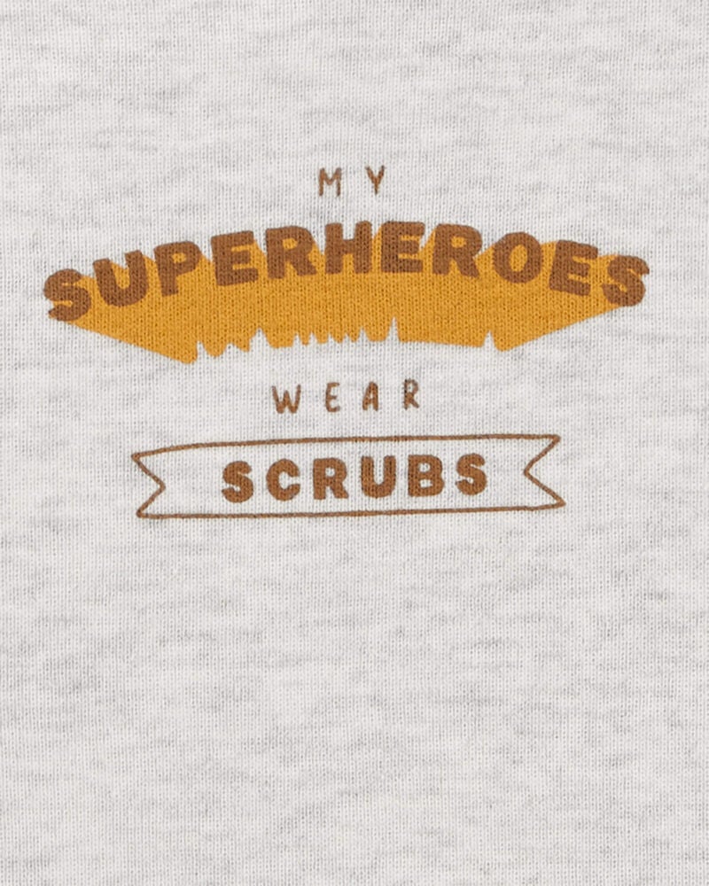 Baby Preemie Superheroes Wear Scrubs Tee, image 3 of 4 slides