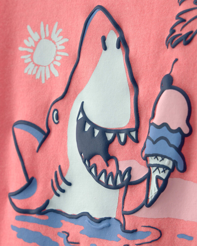 Toddler Boy Shark Graphic Tee - Orange, image 3 of 6 slides