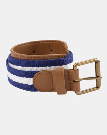 Ceinture en corde - Blanc/Bleu marine, 