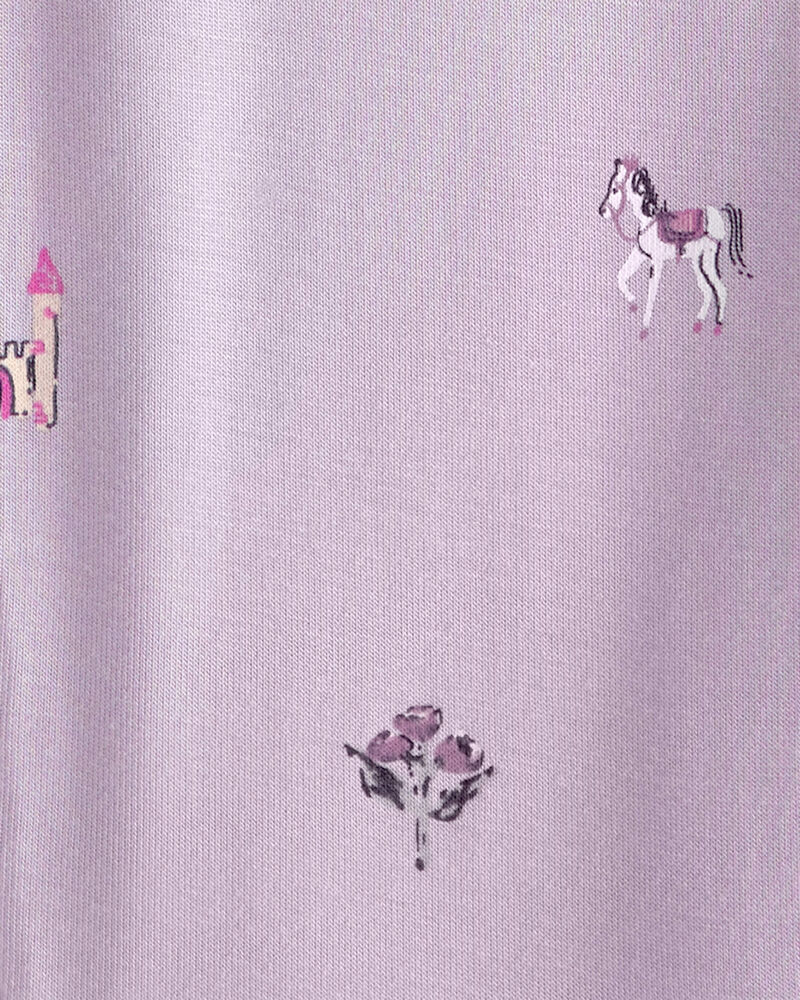 Baby Girl Fairytale 2-Way Zip PurelySoft Sleeper - Purple, image 4 of 8 slides