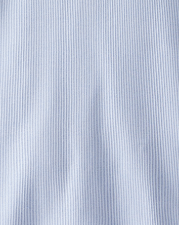 Kid Ribbed Henley Long-Sleeve Shirt - Blue, 