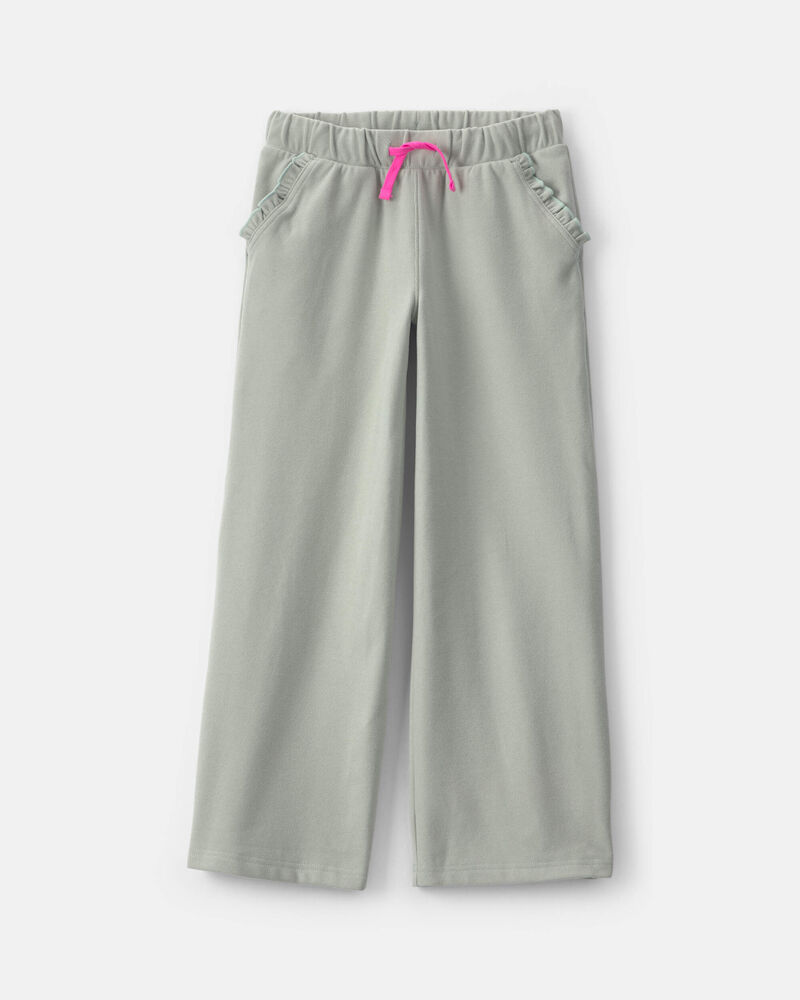 Girls Ribbed Pull-On Pants - Green, image 1 of 4 slides