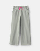 Girls Ribbed Pull-On Pants - Green, image 1 of 4 slides