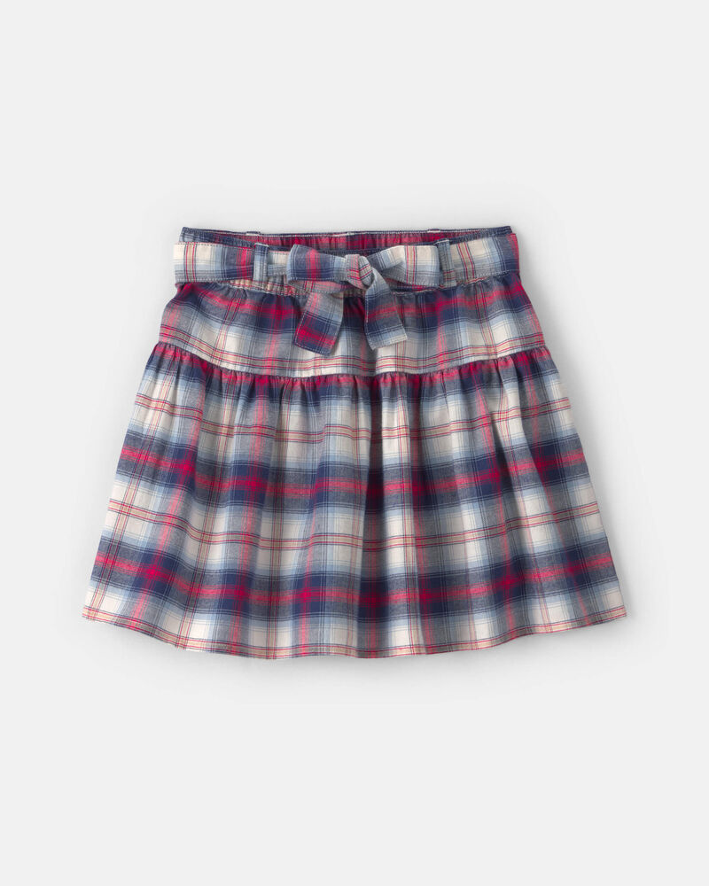 Girls Plaid Twill Skirt, image 1 of 3 slides