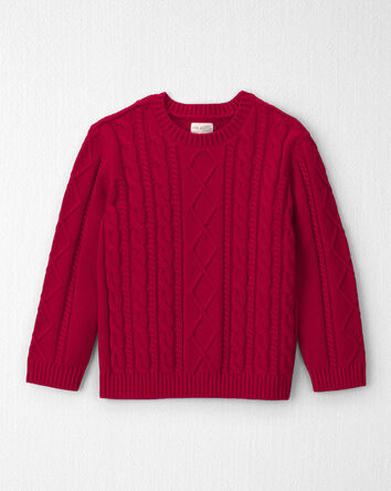 Boys Organic Cotton Cable Knit Sweater, 