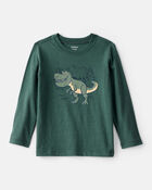 Toddler Boy Dinosaur Long-Sleeve Graphic Tee - Green, image 1 of 3 slides