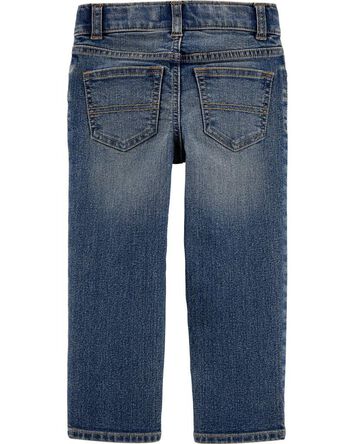 Toddler Classic Jeans In Tumbled Medium Faded Wash, 