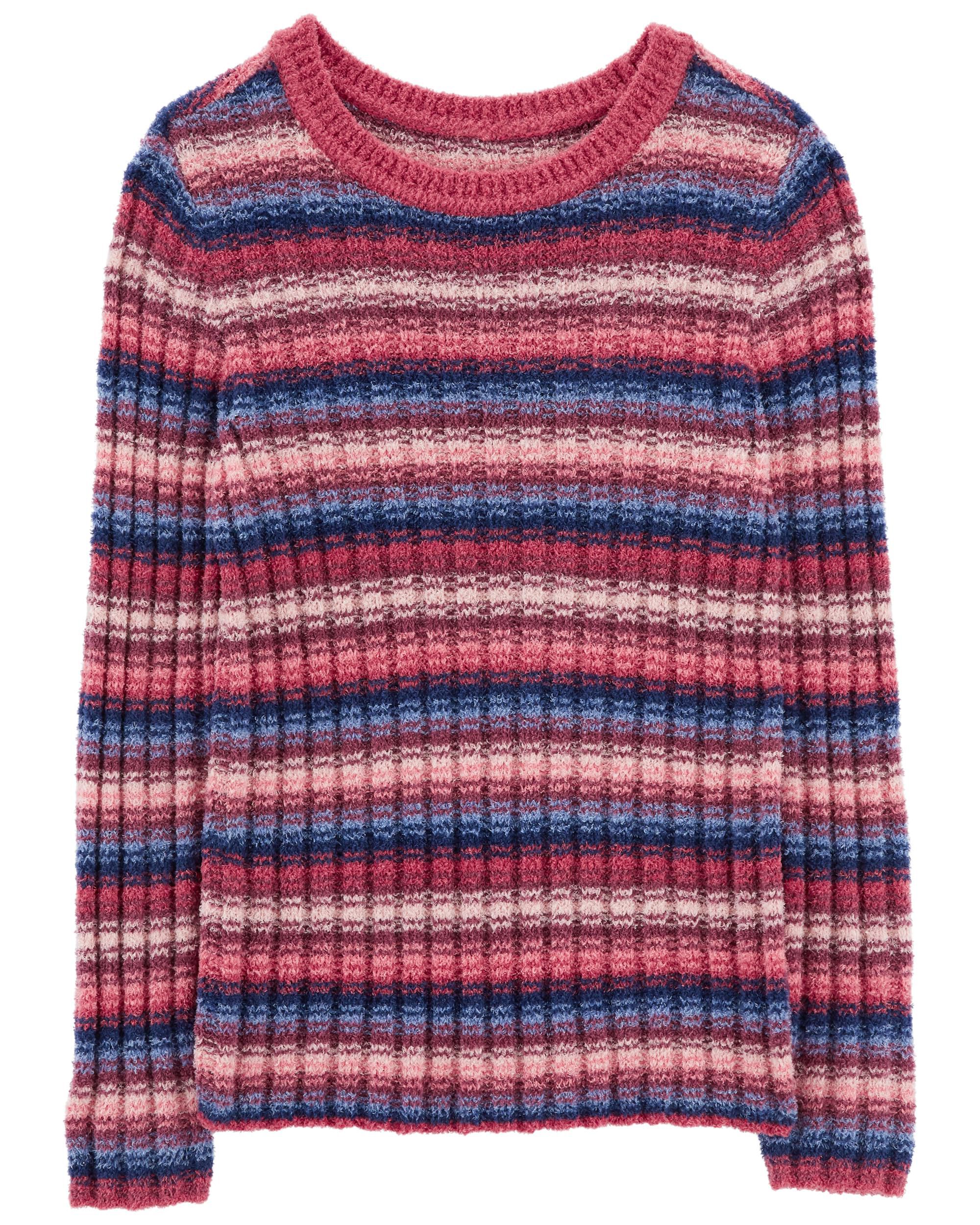 Mauve Blue Multi Cozy Rib Striped Sweater Carter s Oshkosh Canada