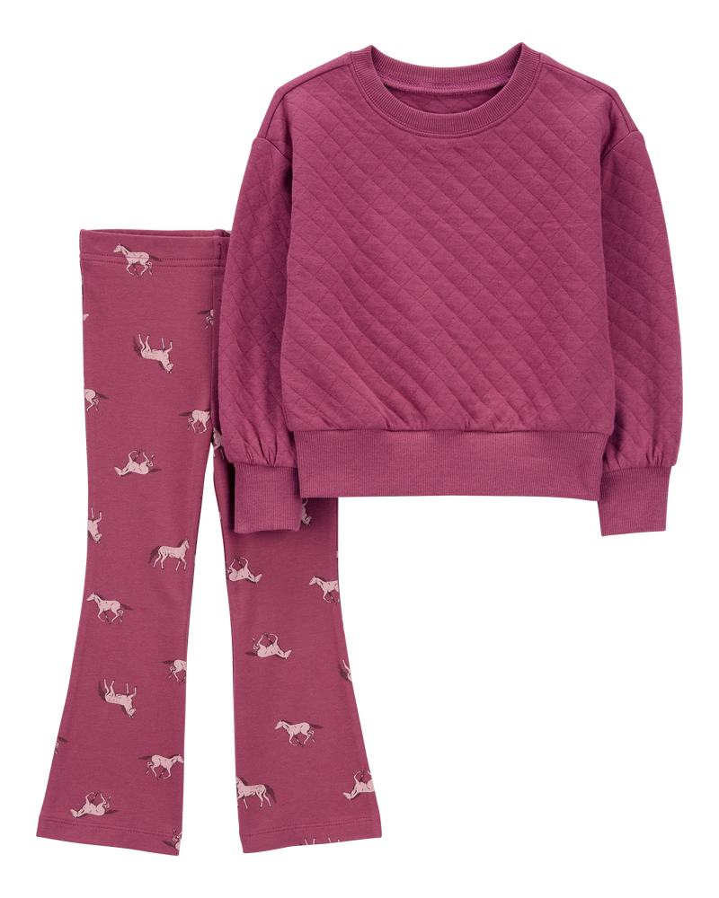 Baby 2-Piece Quilted Top & Legging Set, image 1 of 3 slides