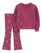 Baby 2-Piece Quilted Top & Legging Set, image 1 of 3 slides