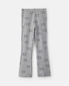 Girls Cat Cotton Pull-On Stretch Leggings - Grey, image 2 of 4 slides