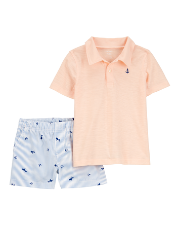 Toddler Anchor Print 2-Piece Short Set, 