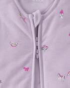 Baby Girl Fairytale 2-Way Zip PurelySoft Wearable Blanket - Purple, image 2 of 5 slides
