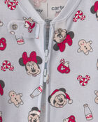 B&eacute;b&eacute; - Pyjama ajust&eacute; 1 pi&egrave;ce &agrave; pieds en 100 % coton &agrave; motif Disney Mickey Mouse de No&euml;l &ndash; Bleu, image 3 sur 4 diapositives