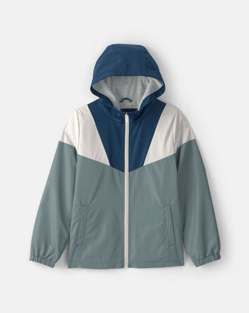 Boys Colourblock Windbreaker- Blue/Green, 
