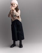 Toddler Girl Wide Leg Pocket Pant - Black, image 3 of 8 slides
