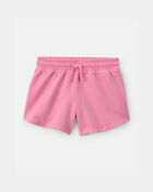 Girls French Terry Shorts - Pink, image 1 of 4 slides