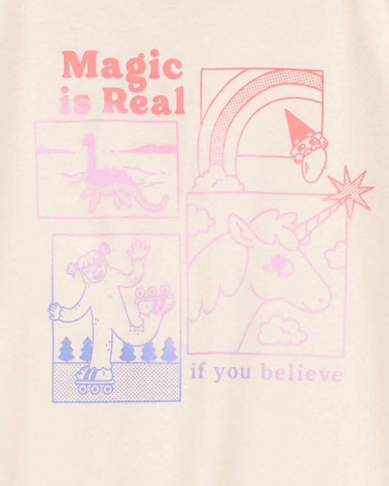 Kid Magic Is Real Short-Sleeve Graphic Tee - Ivory, image 2 of 2 slides