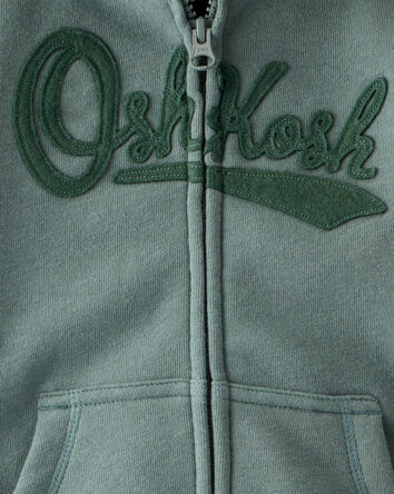 Toddler Boy OshKosh Logo Zip Jacket - Green, 