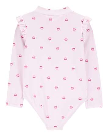 Toddler 1-Piece Heart-Print Swimsuit, 