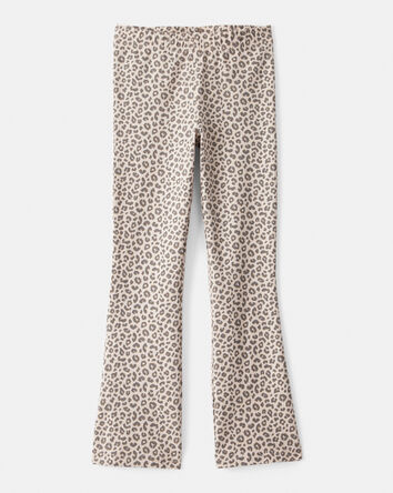 Filles - Legging extensible en coton imprimé léopard, 